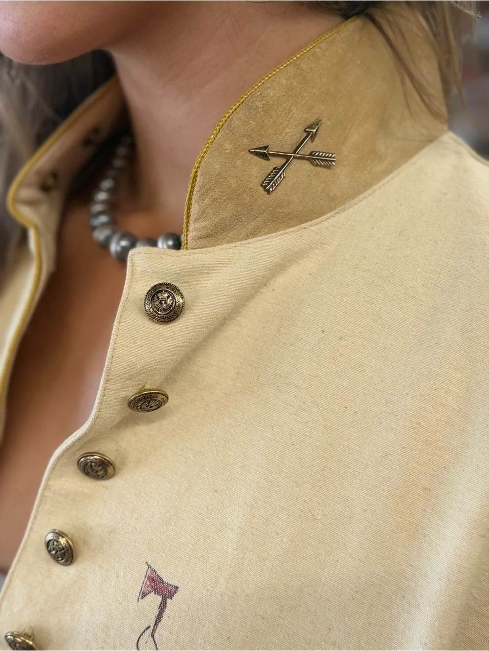 Double D Ranch Vintage style Fringed, native design, Western Jacket - Picture 5 of 7
